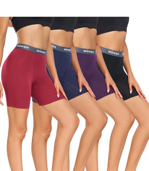 wirarpa Women's High Waisted Modal Boxer Briefs, Anti-Chafing Safety ...
