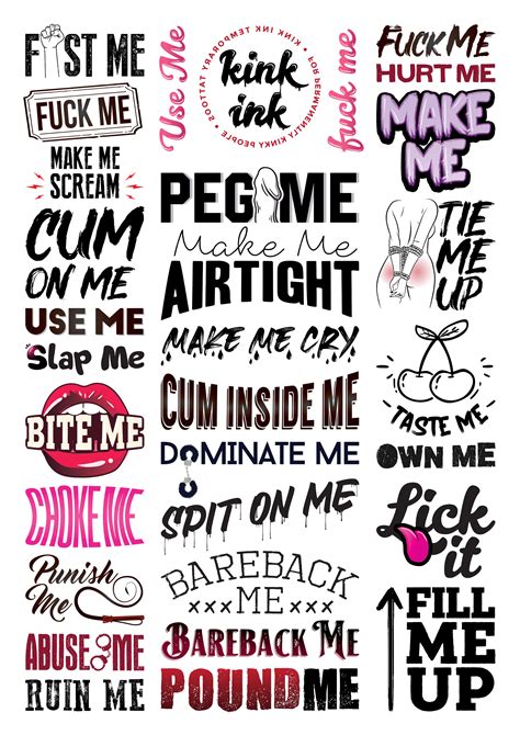 148 Kinky Adult Temporary Tattoos by Kink Ink Adult Tattoos - Etsy ...
