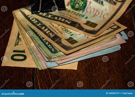 Money on the Table, Dollars on Table. Business Concept Stock Image ...