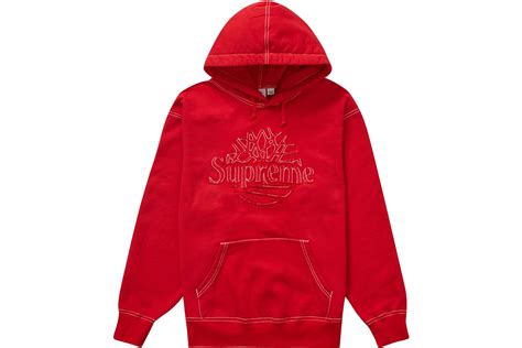 Supreme Timberland Hooded Sweatshirt (SS23) Red Men's - SS23 - US