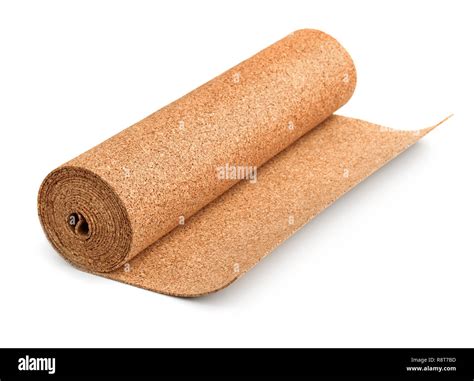 Cork flooring underlayment roll isolated on white Stock Photo - Alamy