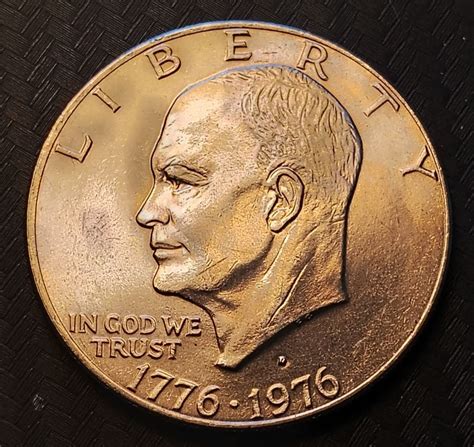 1976-D Eisenhower Dollar with DDR Error (AU) ~ BICENTENNIAL DATE 1776 * ...