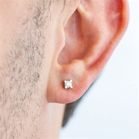 14Kt White Gold 0.40 Ct Genuine Natural Diamond Round Stud Earrings ...