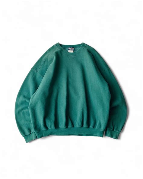 90s DISCUS ATHLETIC Solid Gazette Sweatshirt "Green" / ディスカス 無地 前V ...