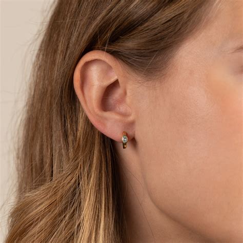 REBEKKA BLUE GOLDEN CREOL EARRING – Sisi Copenhagen