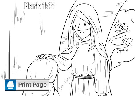 Jesus Heals the Leper Coloring Pages for Kids – ConnectUS