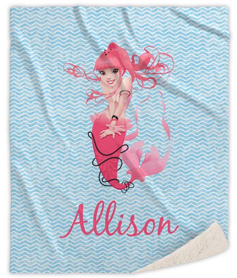 Custom Mermaid Sherpa Throw Blanket (Personalized) | YouCustomizeIt
