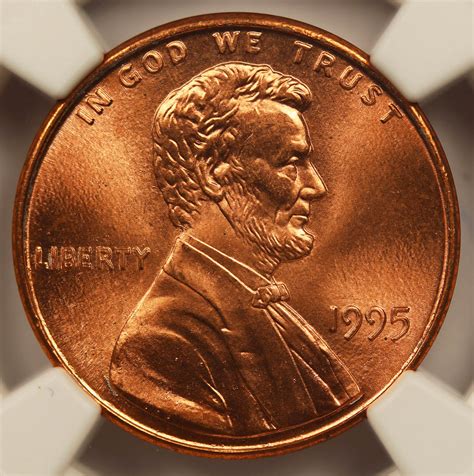 1995 Doubled Die Obverse Lincoln Memorial Penny 1C MS 69 RD Red NGC DDO ...