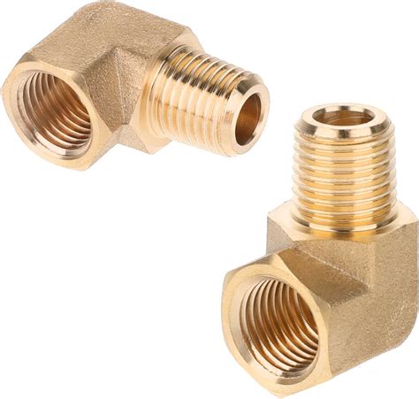 Amazon.com: 90 Degree Elbow Fitting, 1/4" NPT Male Pipe to 1/4" NPT ...