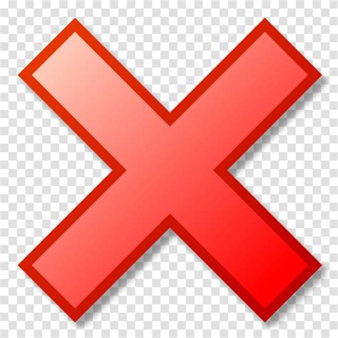 Crystal Button Cancel, Logo, Trademark, Red Cross Transparent Png ...