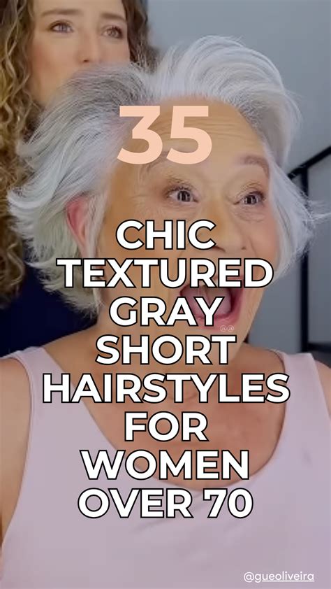 35 Chic Textured Gray Short Hairstyles for Women Over 70 | Hairstyles for seniors, Grey hair ...