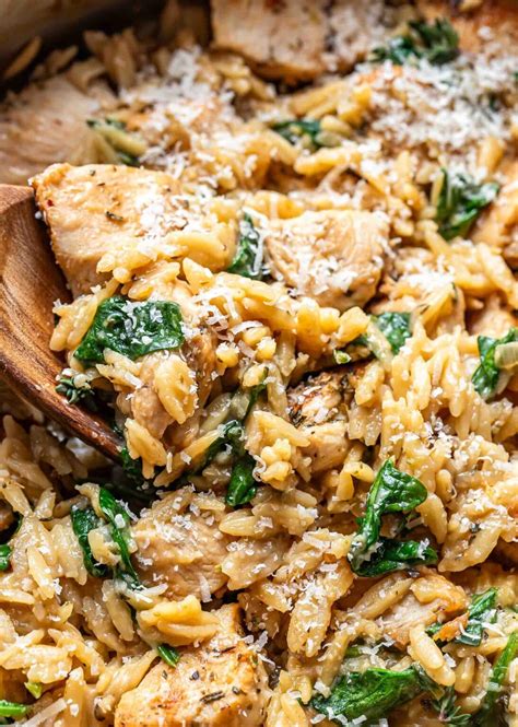 Creamy Chicken and Orzo Skillet