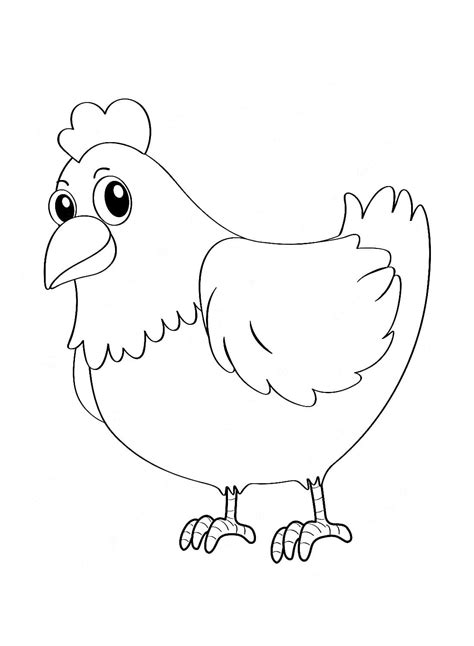Hen coloring pages - ColoringLib