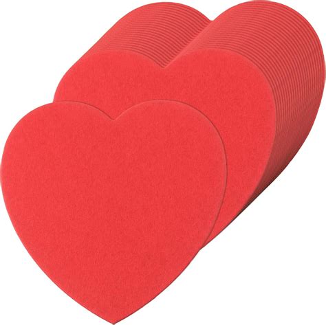 Amazon.com: 360 Pieces Hearts Cutouts Paper Heart Shapes 4 Inch Red ...