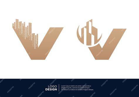 Premium Vector | Collection of building architect letter v logo designs
