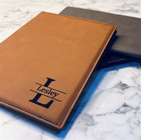 Personalised Leather Notebook Cover. Leather Portfolio, Leather ...