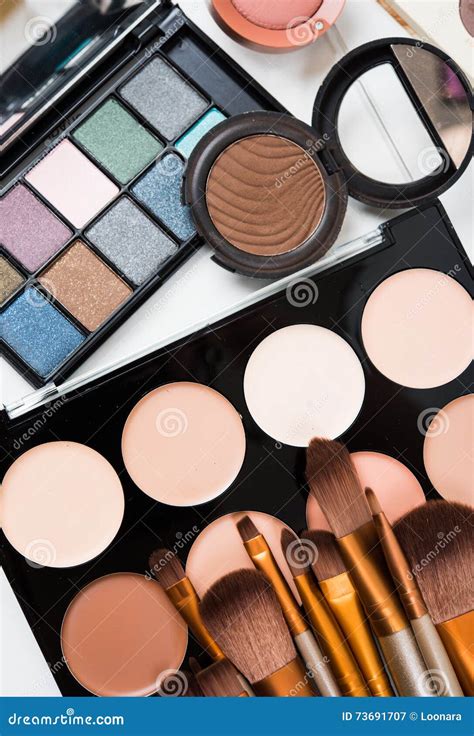Professional Makeup Brushes and Tools, Make-up Products Set Stock Image ...