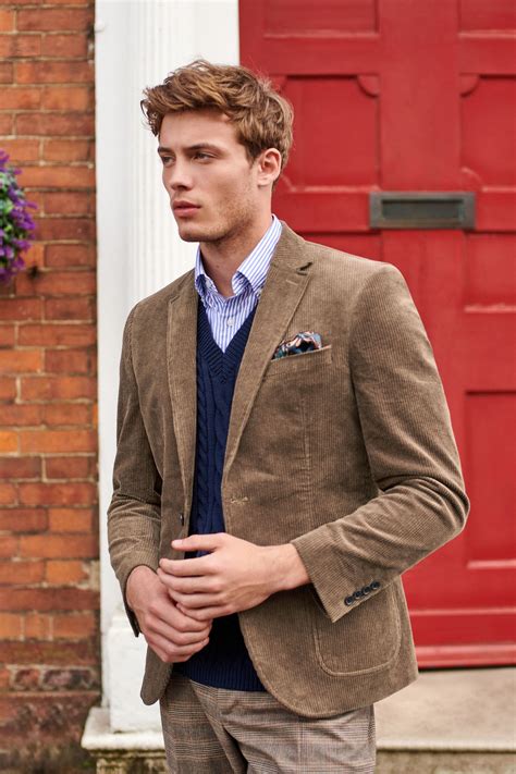 Buy Brown Slim Fit Corduroy Formal Jacket from Next Ireland