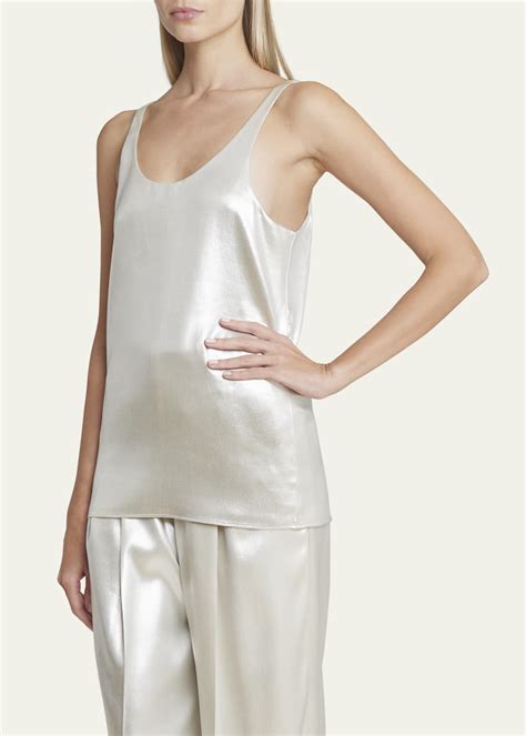 Chloe Scoop-Neck Silk Tank Top - Bergdorf Goodman