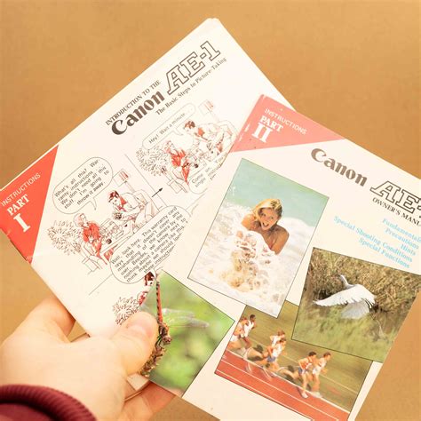 Original Canon AE-1 Instruction Manual for 35mm Film Camera - Cameras ...
