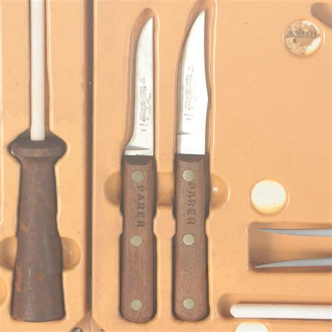 Case Kitchen Knife Set with Sharpening Steel and Whetstones in Display ...