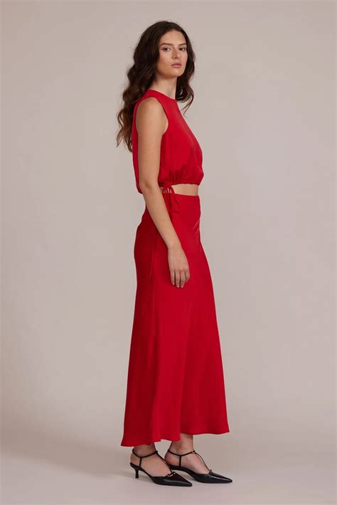 Katianna Maxi Skirt Red – Blush