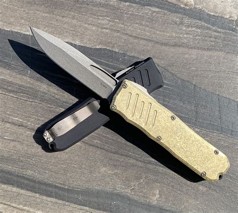 Guardian Tactical RECON-035 OTF Auto S/E Brass Top Handle Bronzed Blade ...