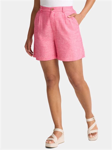 Time and Tru Linen Blend Shorts - Stylish - XS-XXXL Sizes - Walmart.com