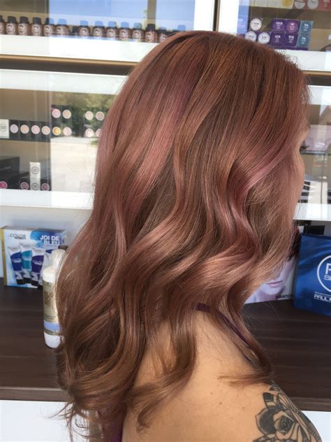 Rose Gold | Pink hair highlights, Light pink hair, Brown hair inspo