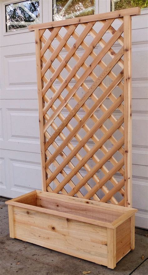 Wood Trellis Planter Box Ideas for Your Garden