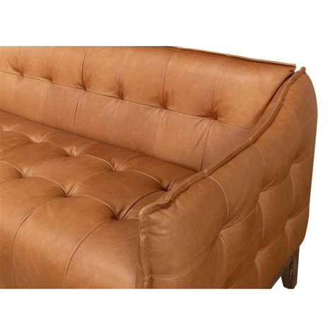 Mid-Century Style Leather Sofa For Sale at 1stDibs | mid century ...