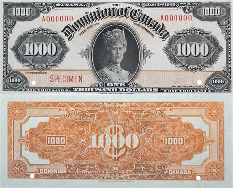 1000 Dollars Canadian REPLICA Canada, 1 1000 Dollars, 1937, P.58