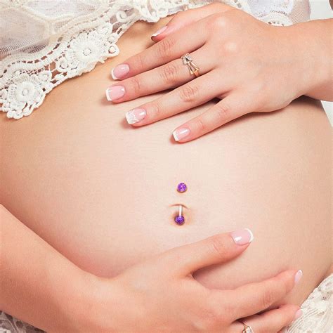 Glitter Balls Pregnancy BioFlex Barbell Navel Belly Button Ring – iconbodyjewelry.com