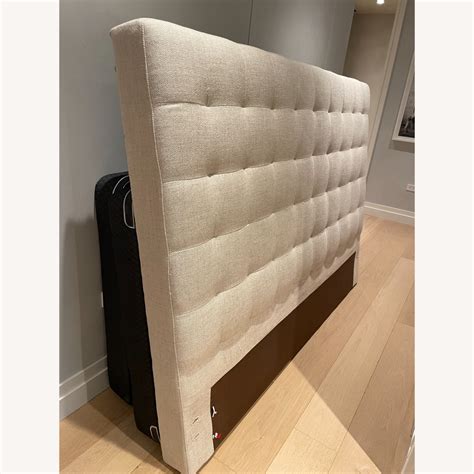 West Elm Grid Tufted King Headboard - AptDeco