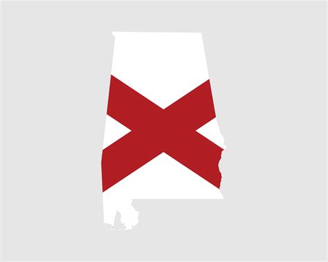 Alabama Map Flag. Map of Alabama, USA with the state flag of Alabama ...
