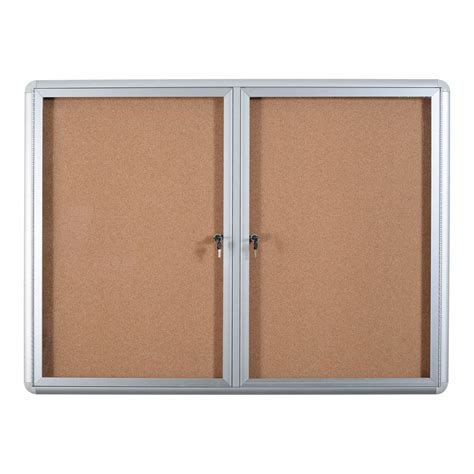 MASTERVISION, Swing Door, Acrylic, Enclosed Bulletin Board - 52XH18 ...
