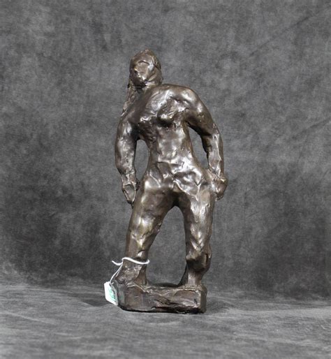 Lot - BRONZE SCULPTURE OF A STANDING NUDE WOMAN