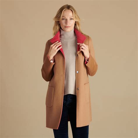 Pink Reversible Cashmere & Wool Coat | Ladies Country Clothing ...