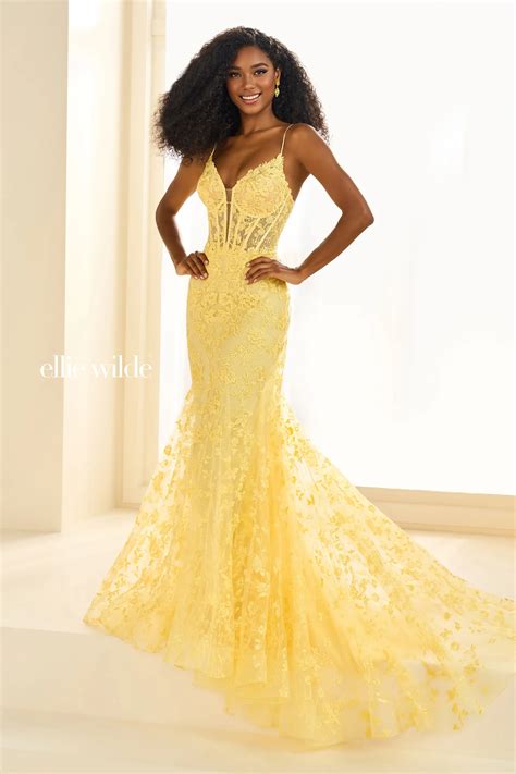 Yellow Prom Dresses | Ellie Wilde | Light Yellow, Dark Yellow, Pastel ...