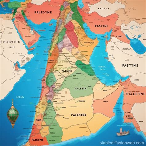 Palestine Geographical Map | Stable Diffusion Online
