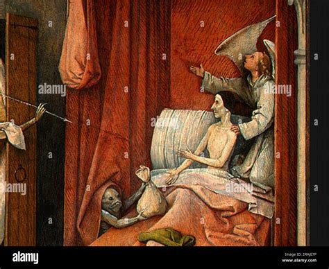 Death and the Miser (detail) 1516 by Hieronymus Bosch Stock Photo - Alamy