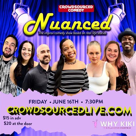 Comedians create scenes and bring characters to life. All based on real ...