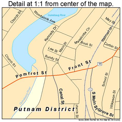 Putnam District Connecticut Street Map 0962745