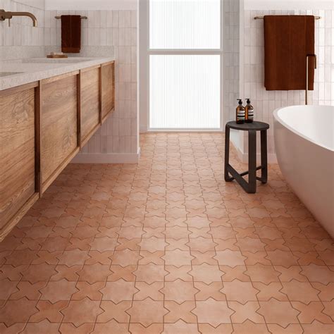 Kasbah Star Terracotta Porcelain Wall and Floor Tile - 6.5 x 6.5 in ...