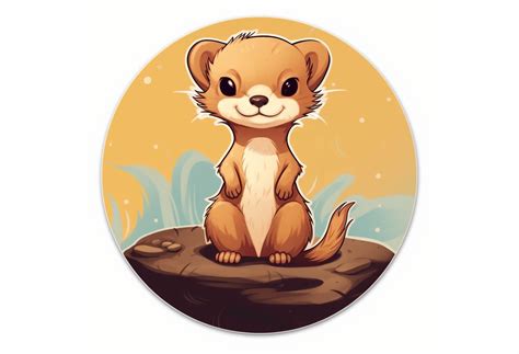 Weasel Cute Pet Graphic by Poster Boutique · Creative Fabrica