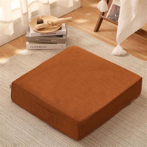 Amazon.com: Kisdsa Large Floor Pillow, Square Floor Cushion for Adults ...