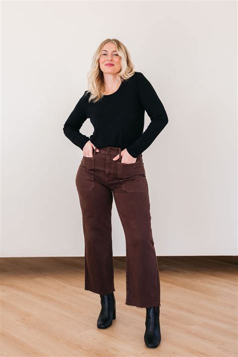 Just Black Denim Nautical Wide Leg Jeans | Fall outfits for work, Work ...