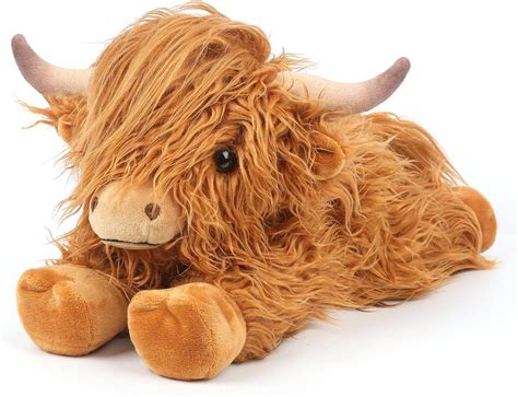 Highland Cow Stuffed Animals, Microwavable Stuffed Animal Adorable ...