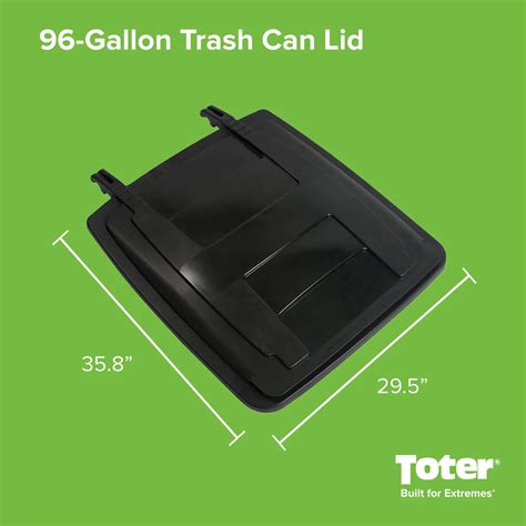 96 Gal. Lid Kit - Black | Wastebuilt.com