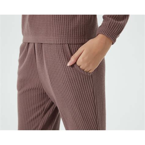 Linea | Soft Touch Waffle Lounge Set | Mocha | SportsDirect.com